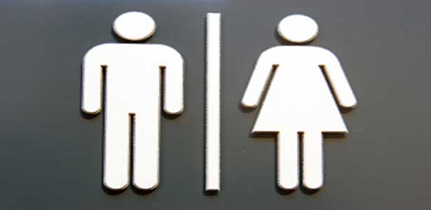 double standard men and women bathroom symbols